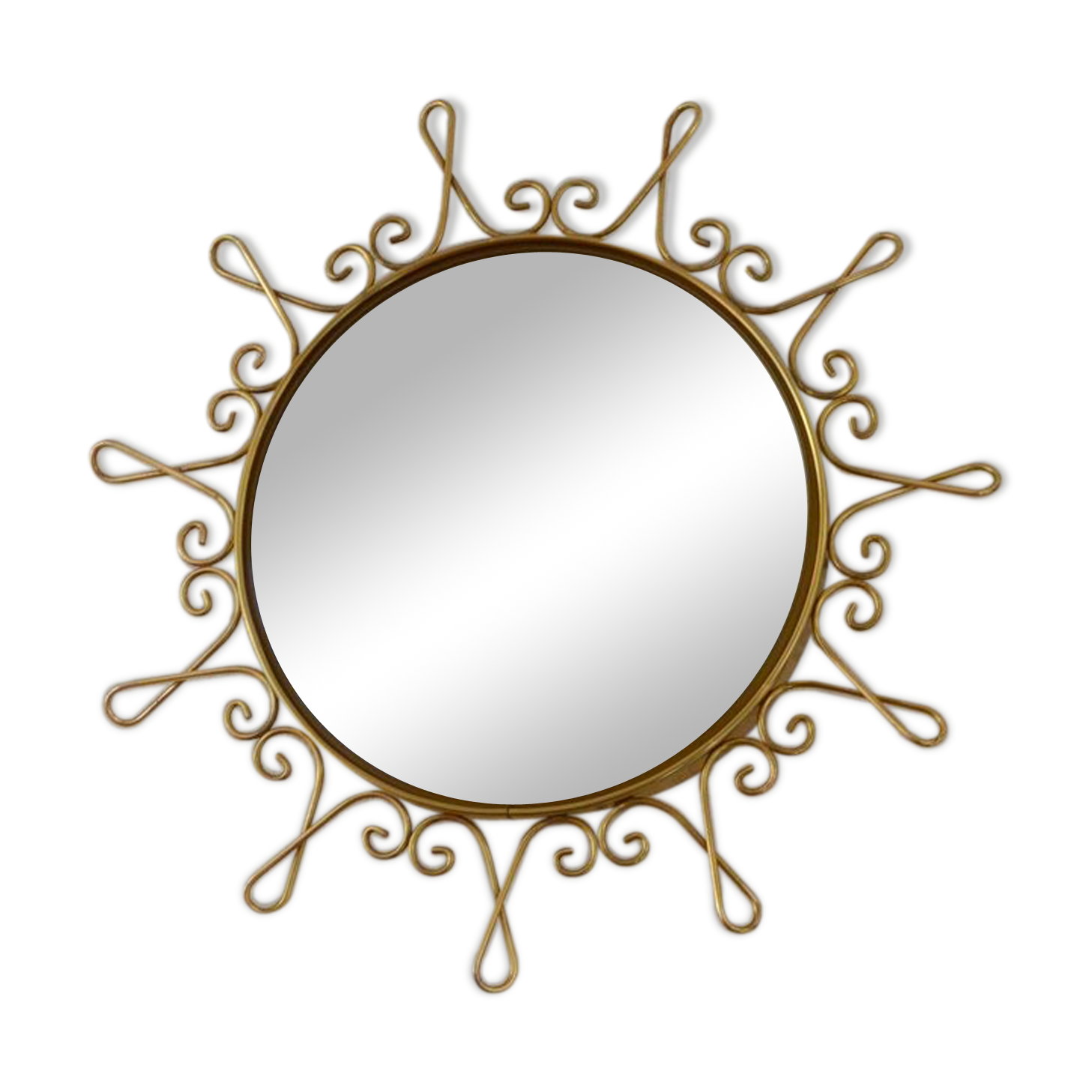 Witch eye mirror / vintage bomb 1950s 47cm