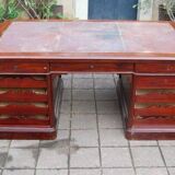 19th century Louis Philippe period mahogany pedestal desk