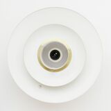 Vintage pendant lamp in golden brass, danish 1970s