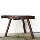 Folk art wooden side table or coffee table