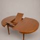 Vintage extendable round table, French made from the 1960s/70s.