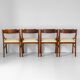 Mid-Century Modern Cavatorta Wood Dining Chairs, Italy 1960s