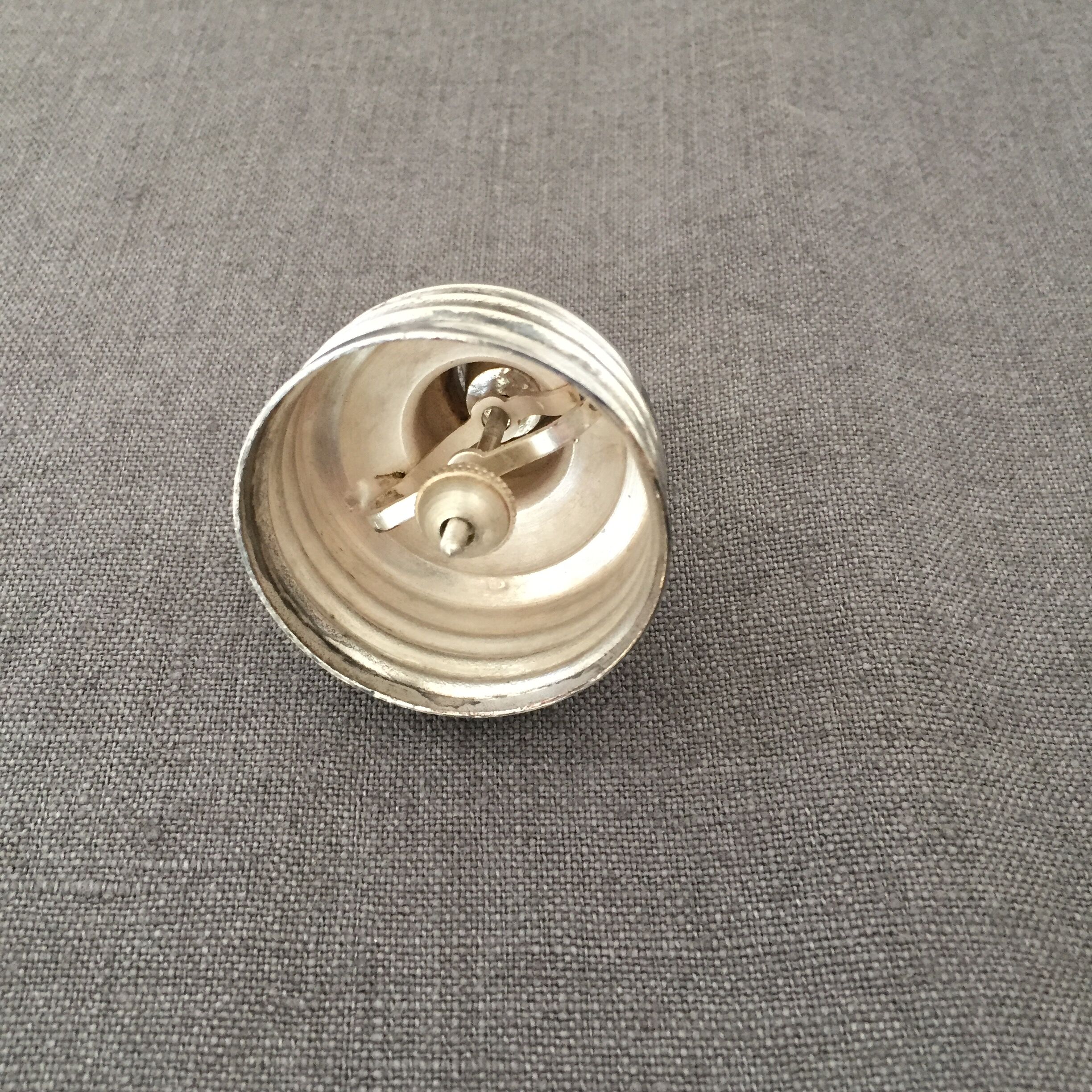 Glass sugar sprinkler and silver metal