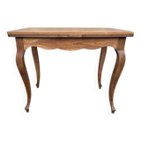 Small extendable table, regency style, solid wood, marquetry, vintage