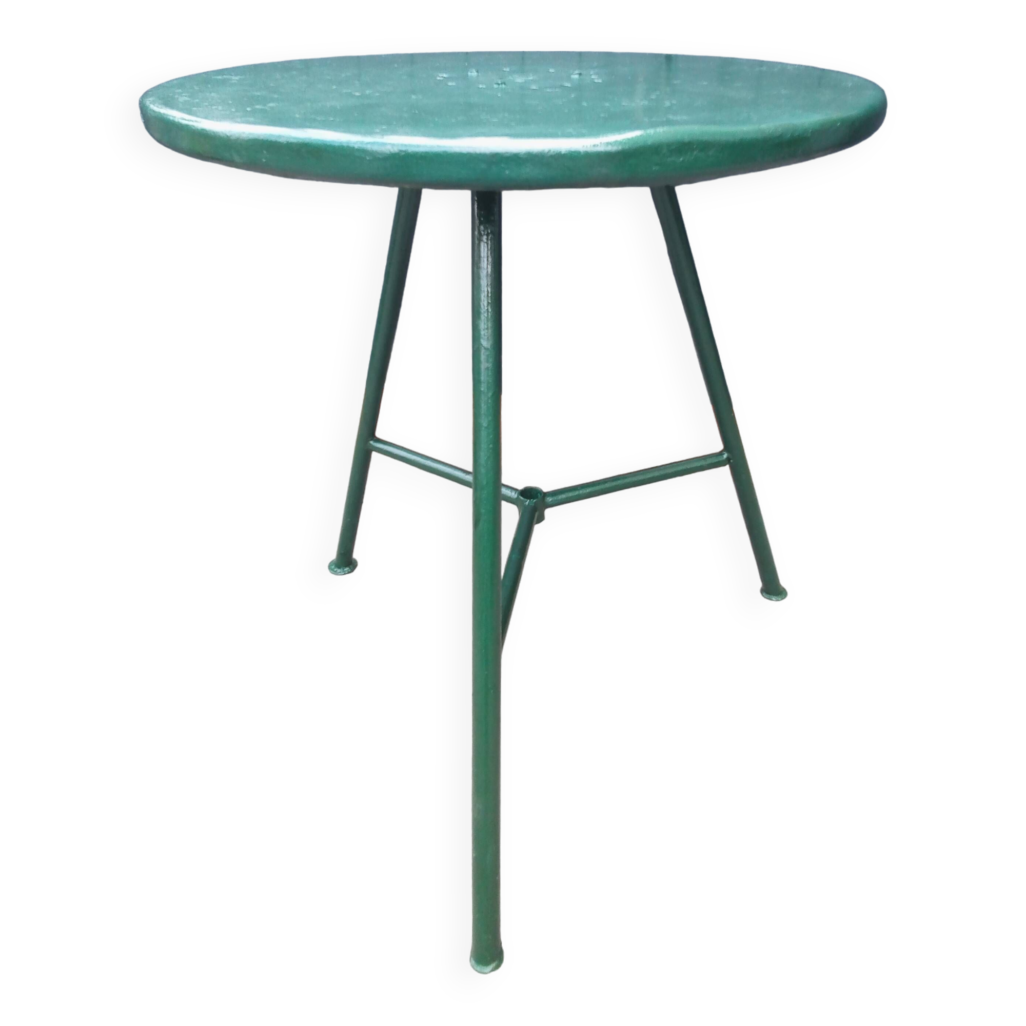 Très rare table de bistrot 1950 fer entièrement rénovée