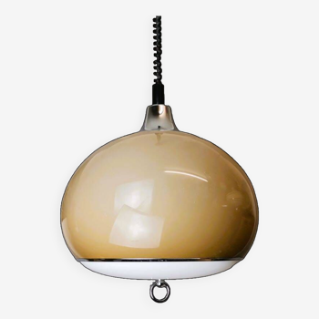 Dijkstra 1970s acrylic retractable hanging lamp