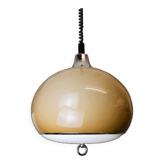 Dijkstra 1970s acrylic retractable hanging lamp