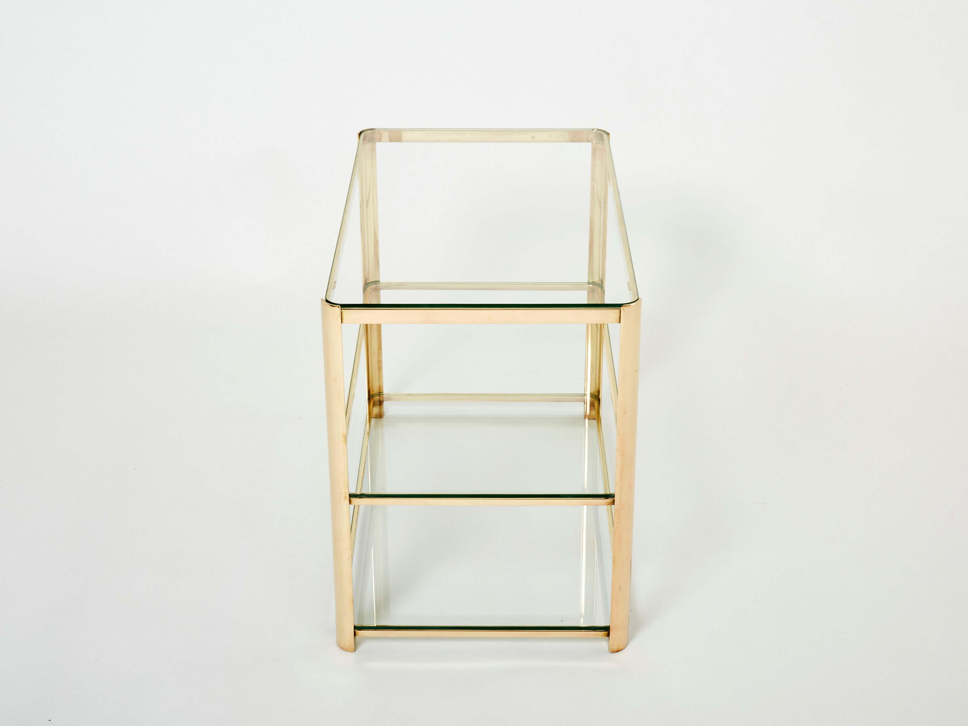 Bronze side table signed J.T. Lepelletier for Broncz circa 1960