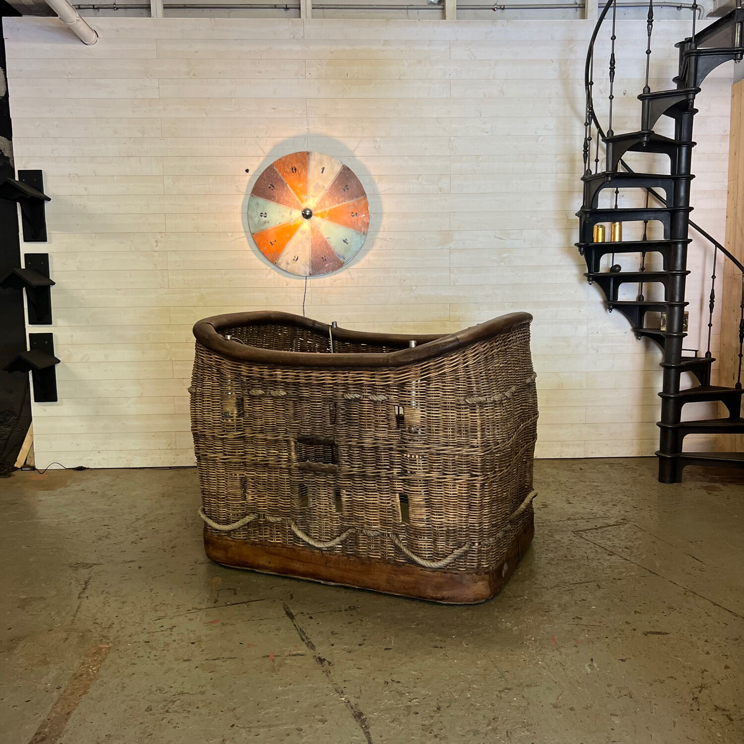 Old hot air balloon gondola