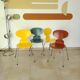 Vintage Scandinavian chairs designed by Arne Jacobsen for Fritz Hansen