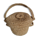 Basket braided with natural fibers