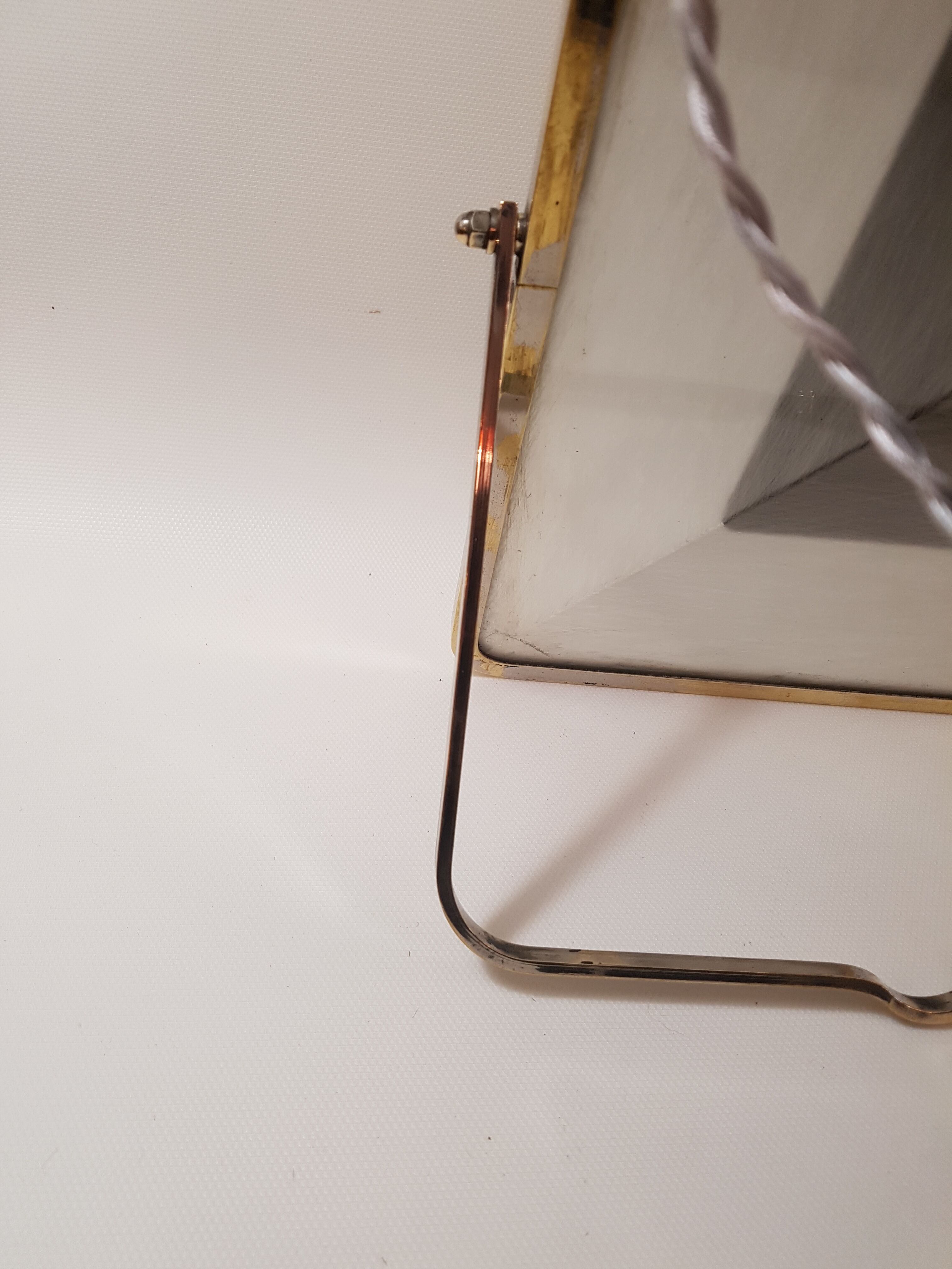 Bright mirror, frame gold and chrome, brass 30 years - 30x36cm