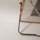 Bright mirror, frame gold and chrome, brass 30 years - 30x36cm