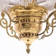 Lustre en laiton de la première moitié du XXe siècle.
