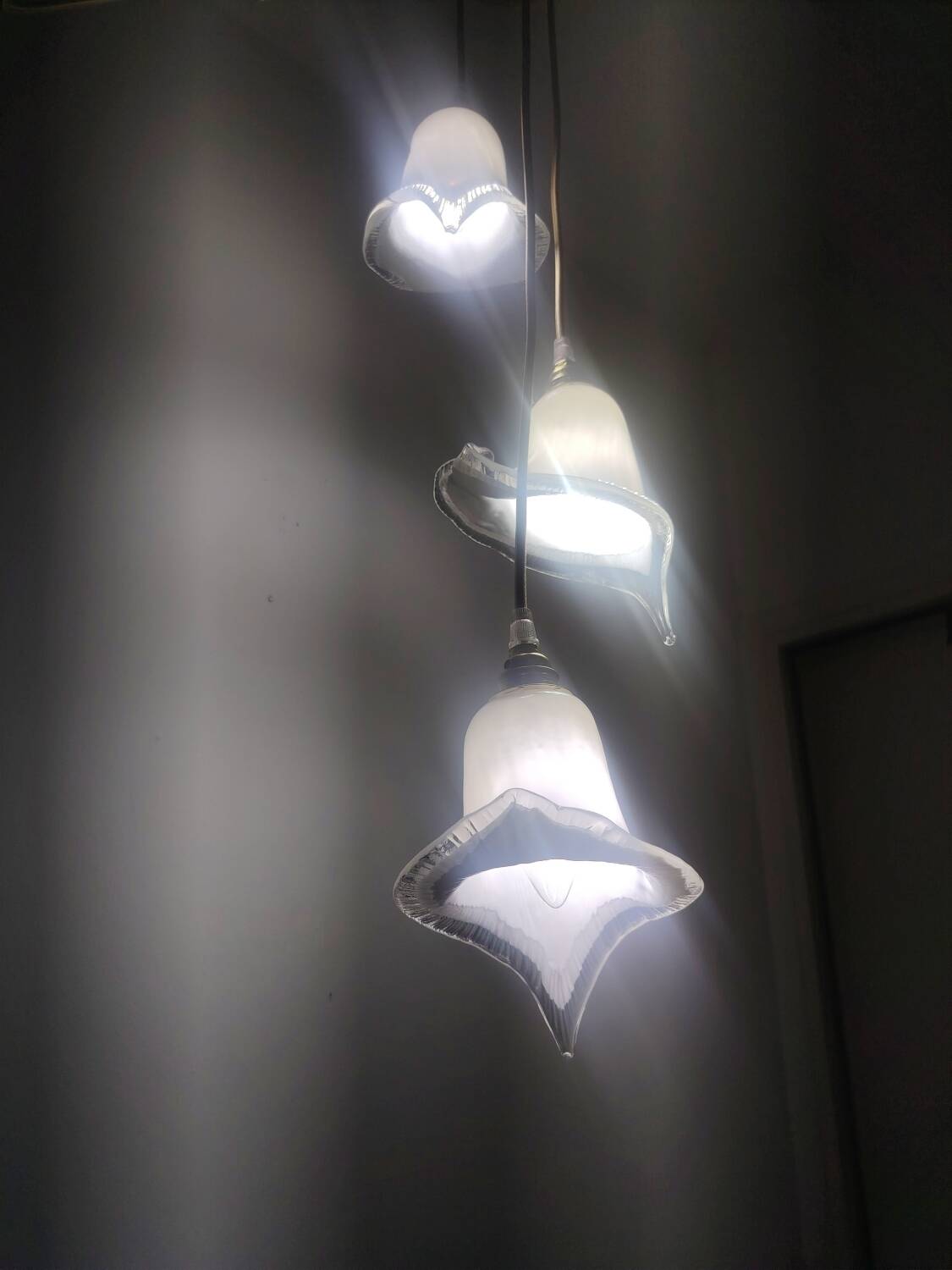 Murano calla lily cascade chandelier