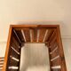 Tabouret, panier linge vintage en bois