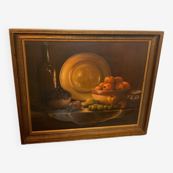 Still life painting with fruits