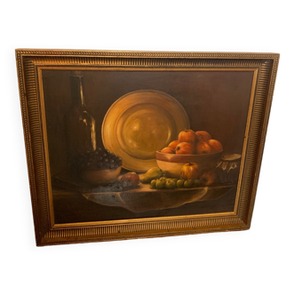 Still life painting with fruits