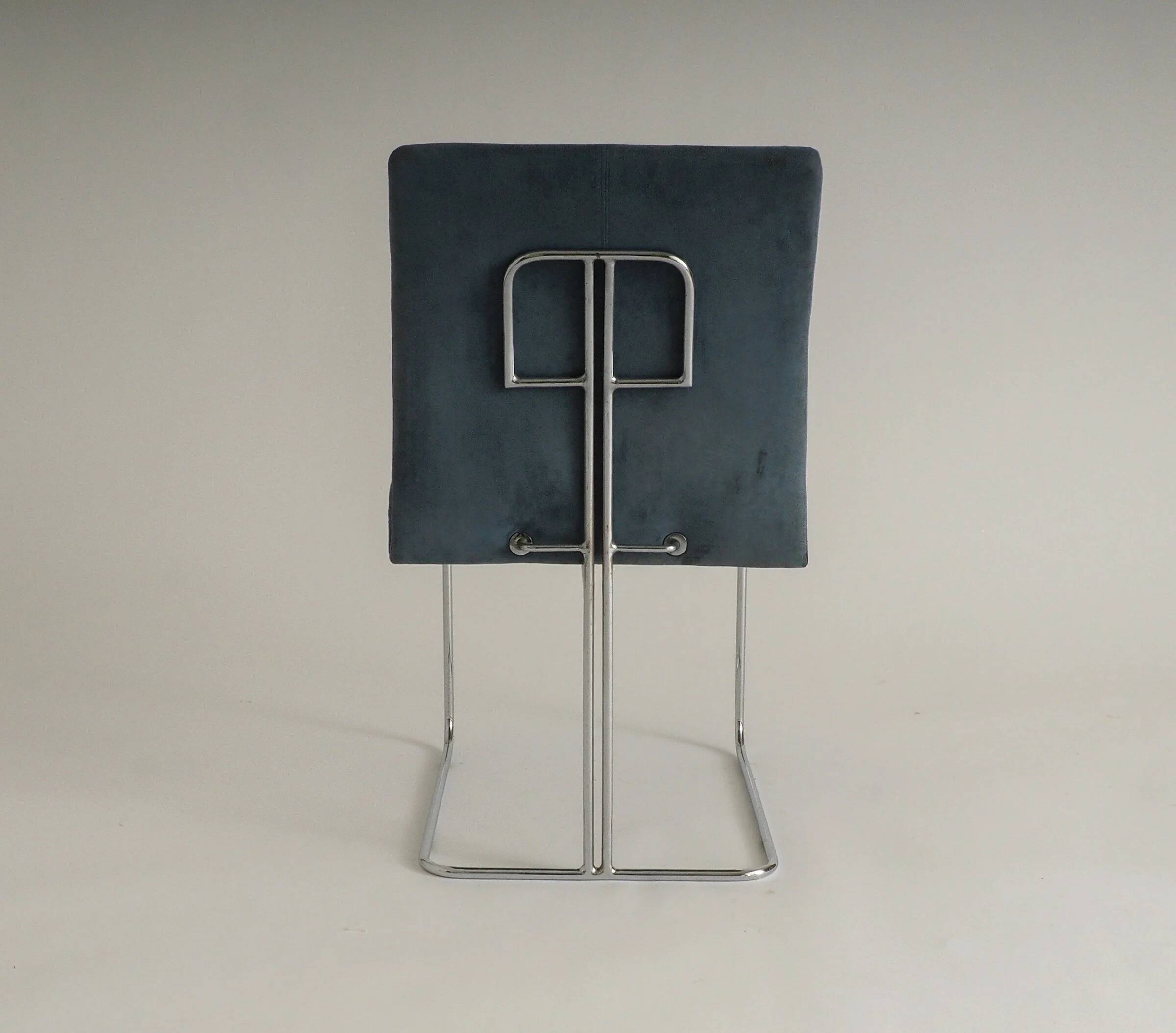 Set of 4 dining chairs by Ernesto Radaelli for Saporiti