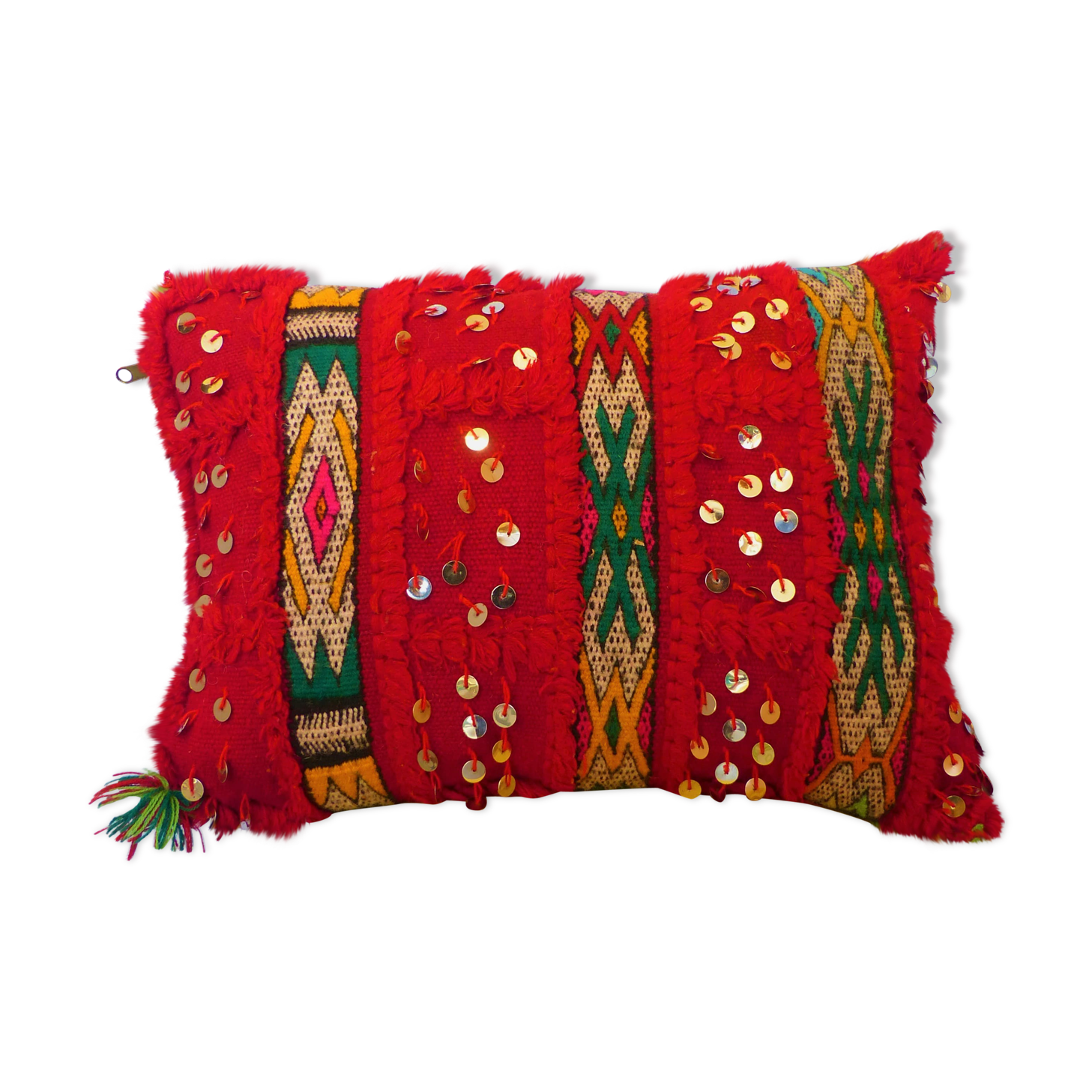 Red berber cushion Beldi Chiba
