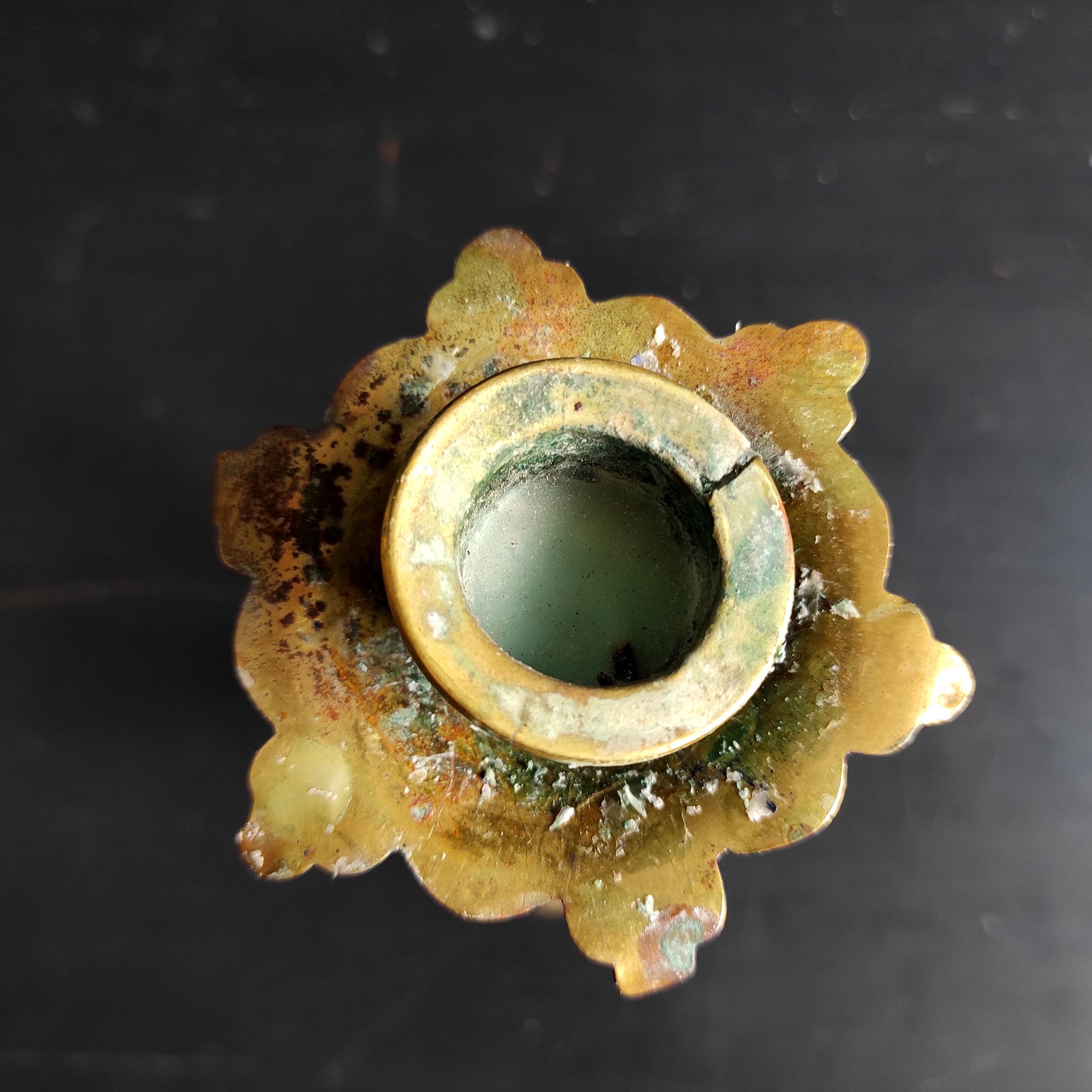 Antique French bronze candlestick