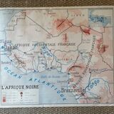 Ancienne carte Rossignol scolaire Montmorillon : L'Afrique Noire .