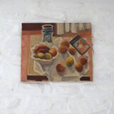 Oil on canvas Still life with fruits XX Minorca