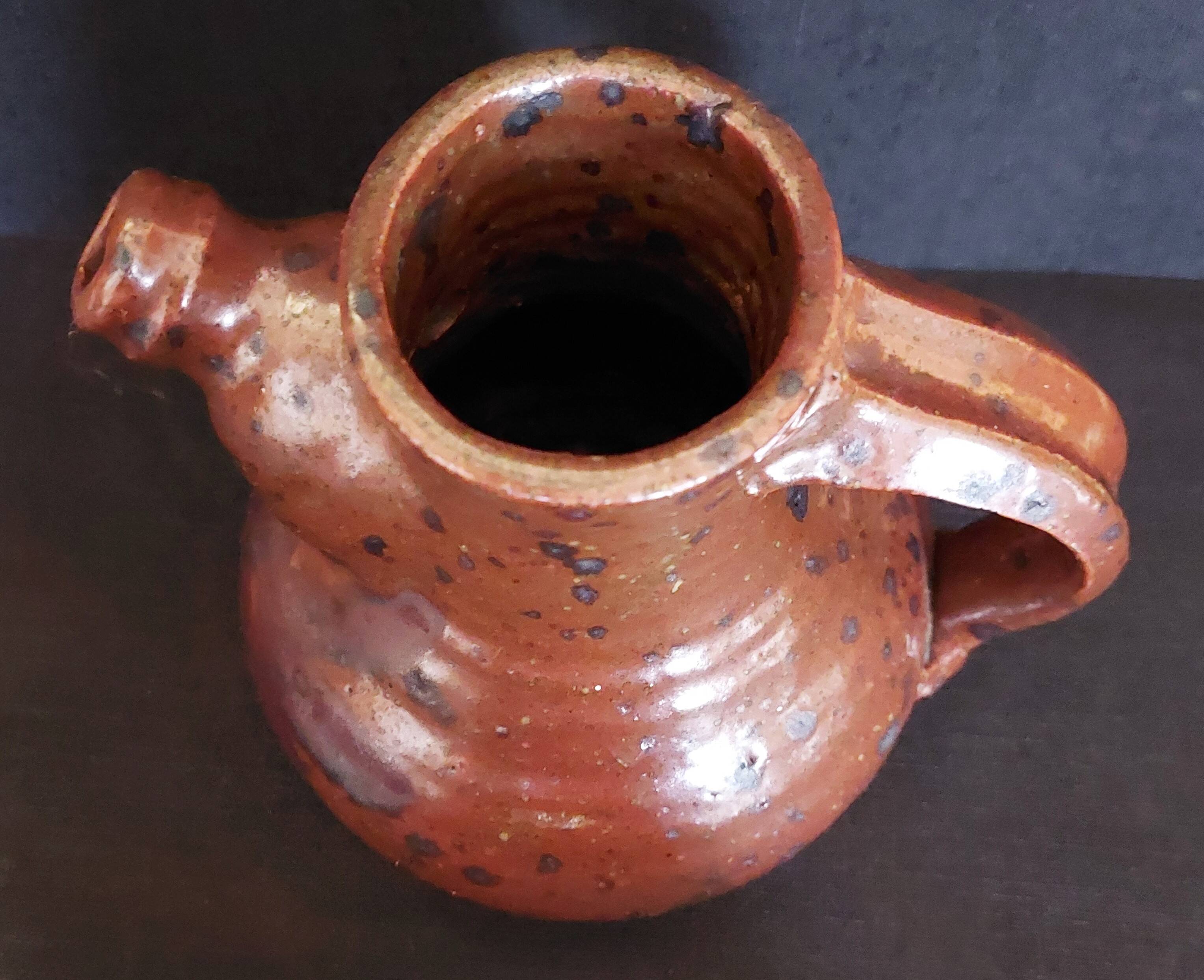 Vintage Chevrette jug in 20th century ceramic stoneware