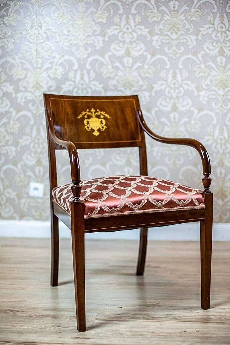 Antique Biedermeier Living Room Set, 1890s, Set of 7