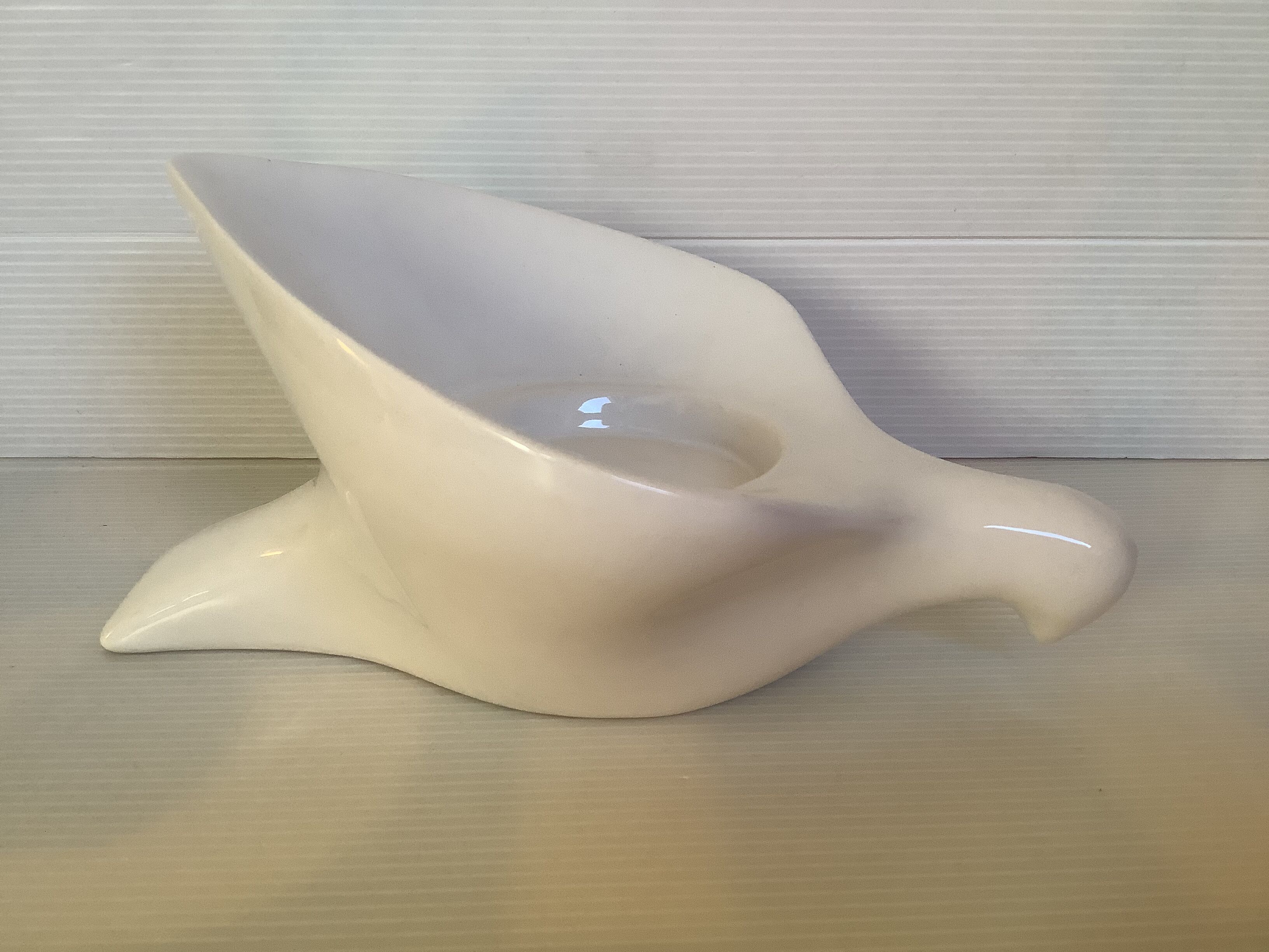 White bird dove candle holder