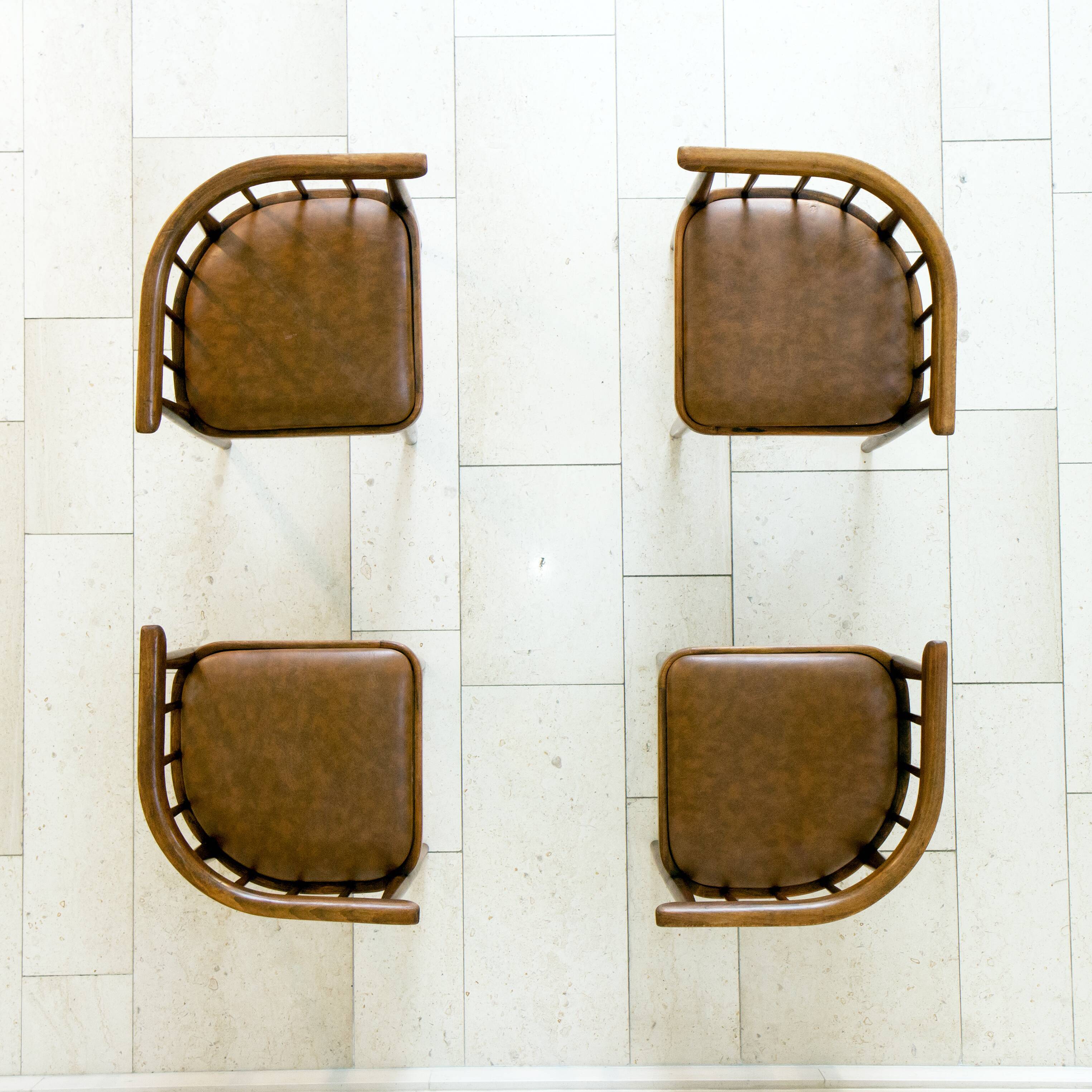 Series of 4 chairs Thonet 1960