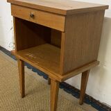 Vintage compass feet bedside table