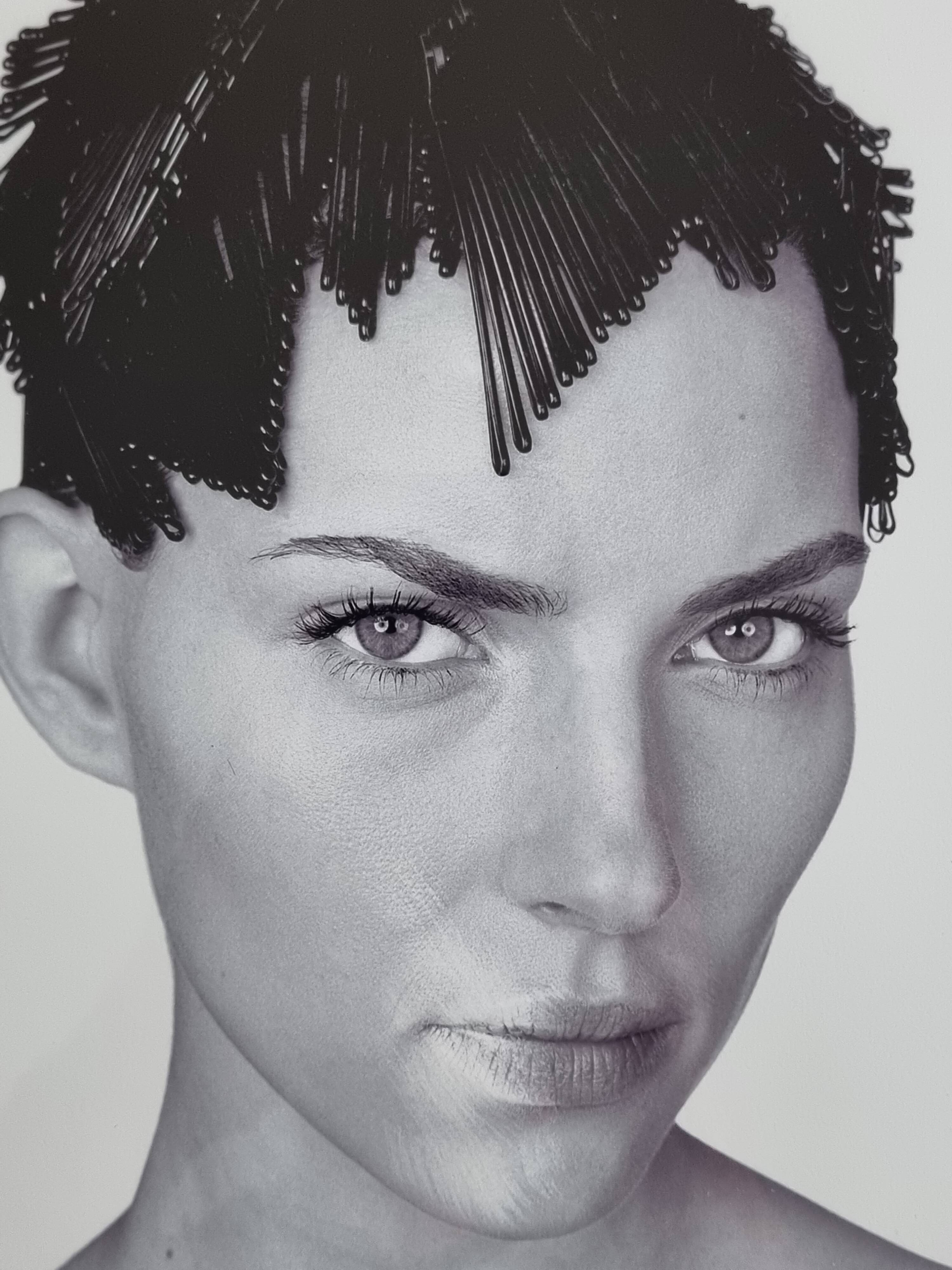 Fashion photography, portrait, Petra Bernardi, framed under glass, 32 x 41 cm