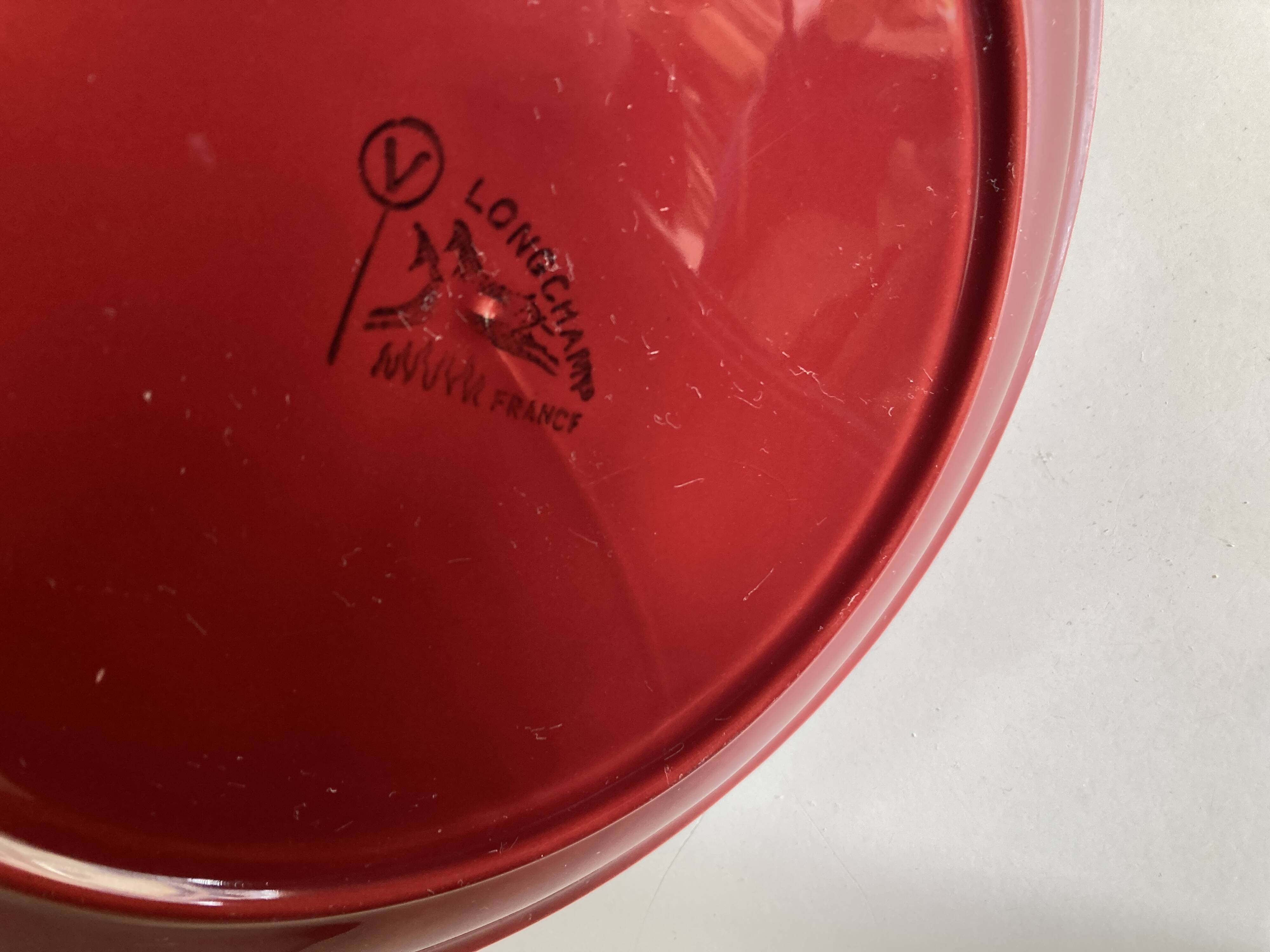 Set of 5 flat plates mid-century 1970 Longchamp earthenware