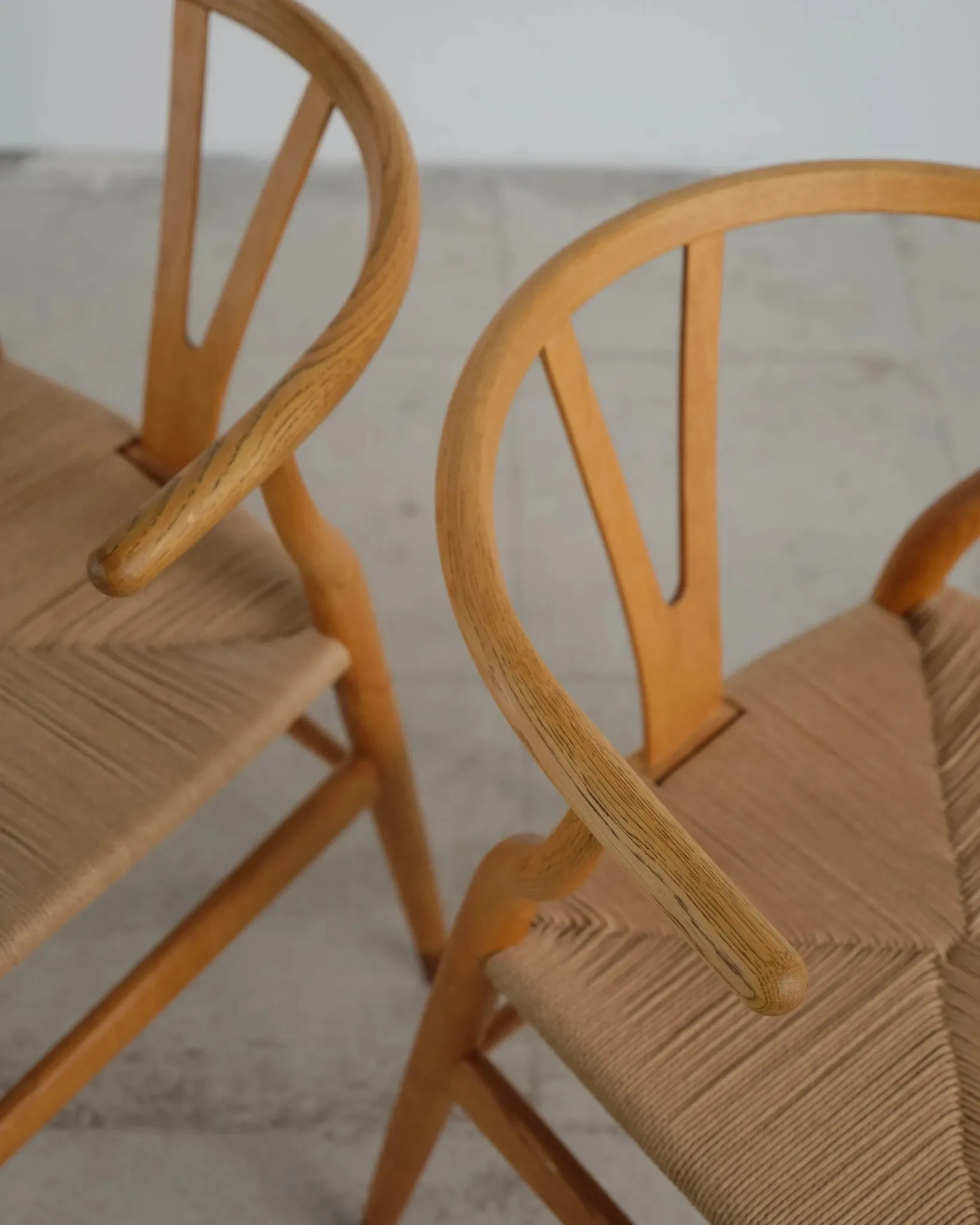 Pair of CH24 Wishbone chairs by Hans J. Wegner, Denmark, 1970s