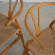 Pair of CH24 Wishbone chairs by Hans J. Wegner, Denmark, 1970s