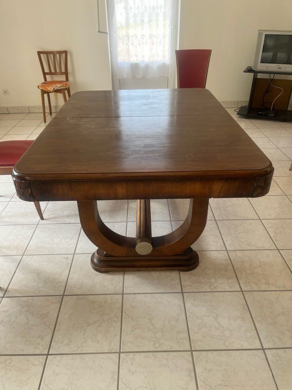 Table bois massif art déco