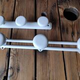 Lot de 2 porte manteaux métal blanc vintage (D-0013)