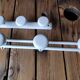 Set of 2 vintage white metal coat racks (D-0013)