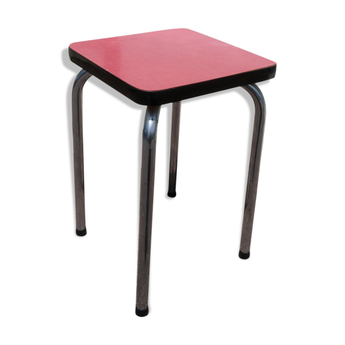 Red formica vintage stool