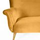 Three-seater velvet sofa, German, 1960s, mustard, restored.