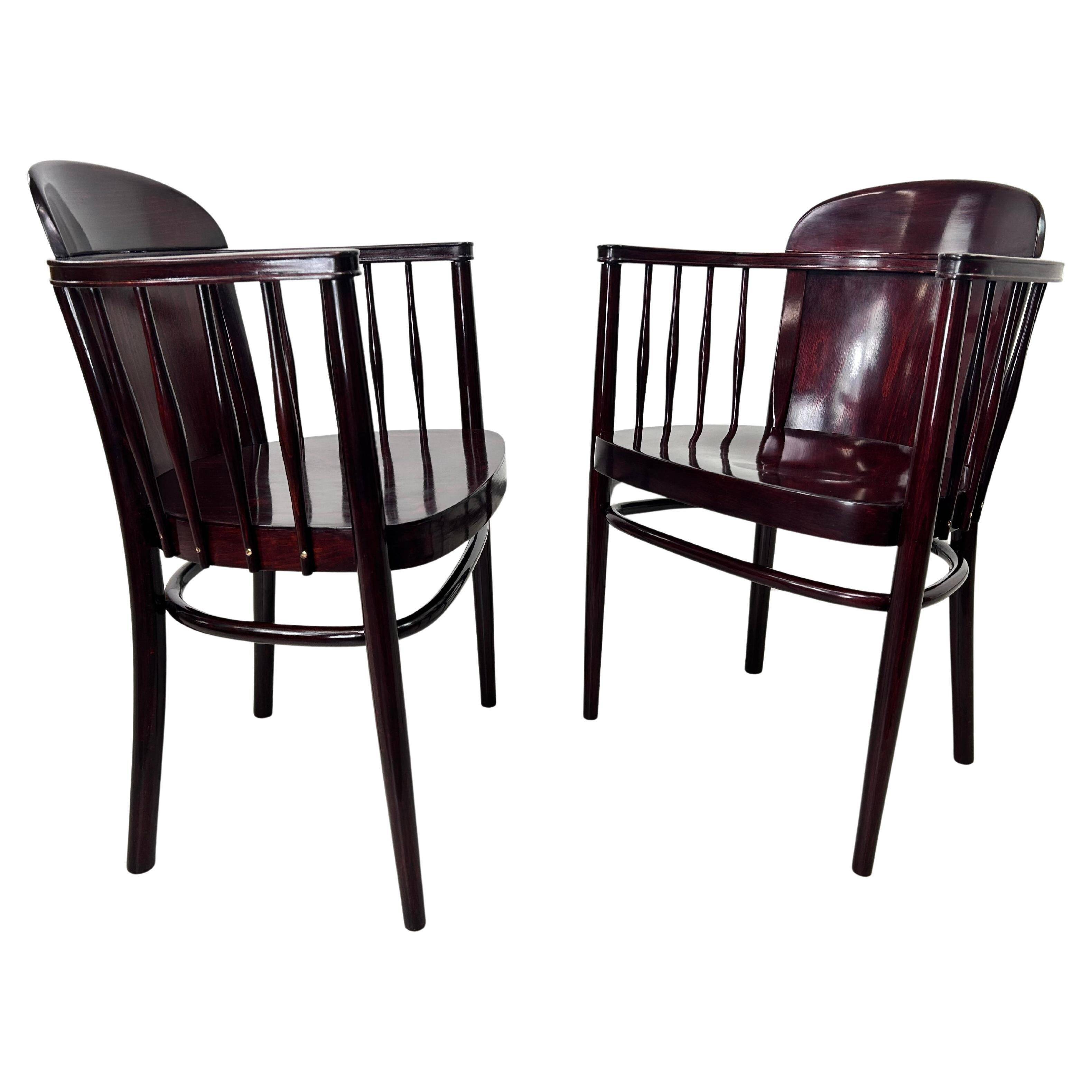 Rare fauteuil en bois courbé de Thonet
