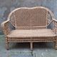Peacock rattan garden set with bench and armchair