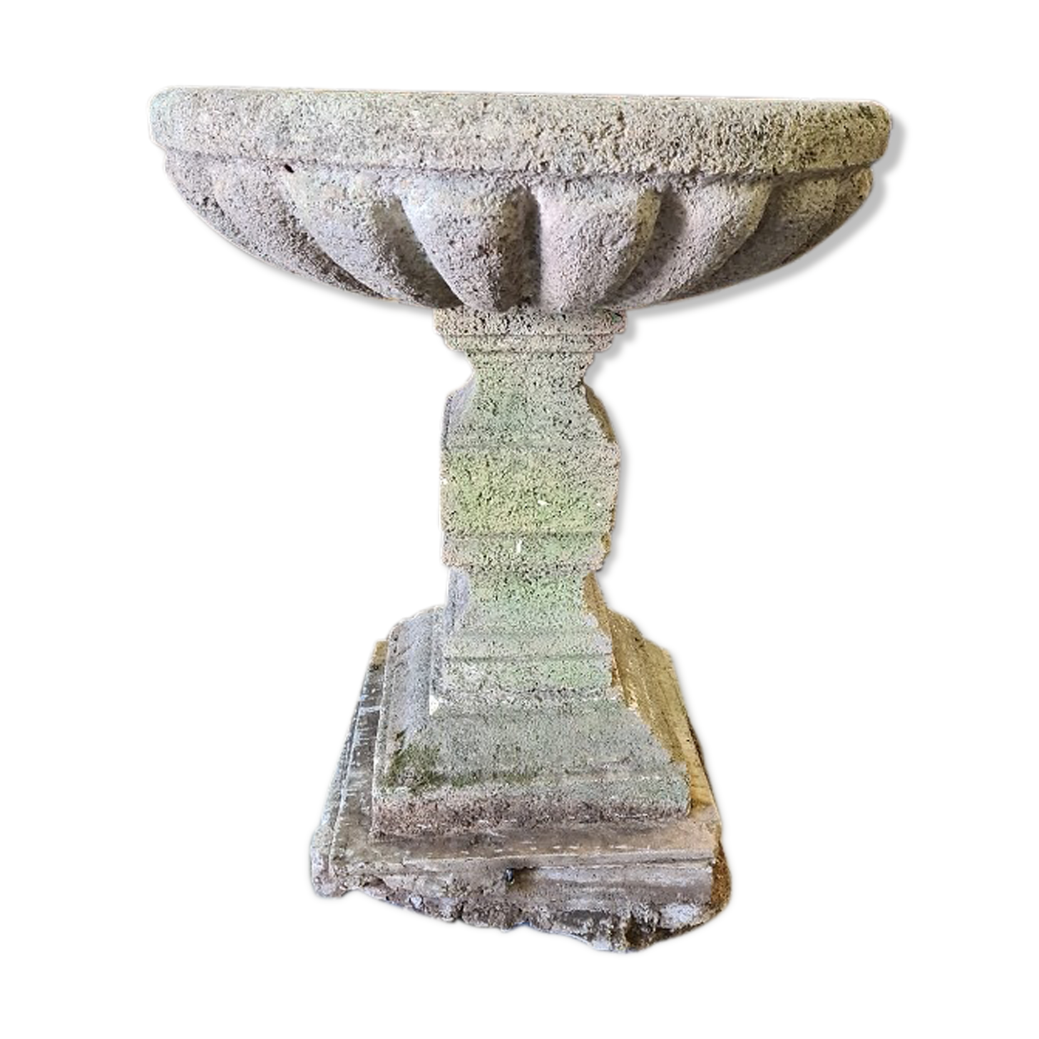 Large fountain stone bird bath