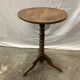 Antique pedestal table, Brutalist, wood, turned