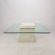Table basse italienne en travertin années 1980