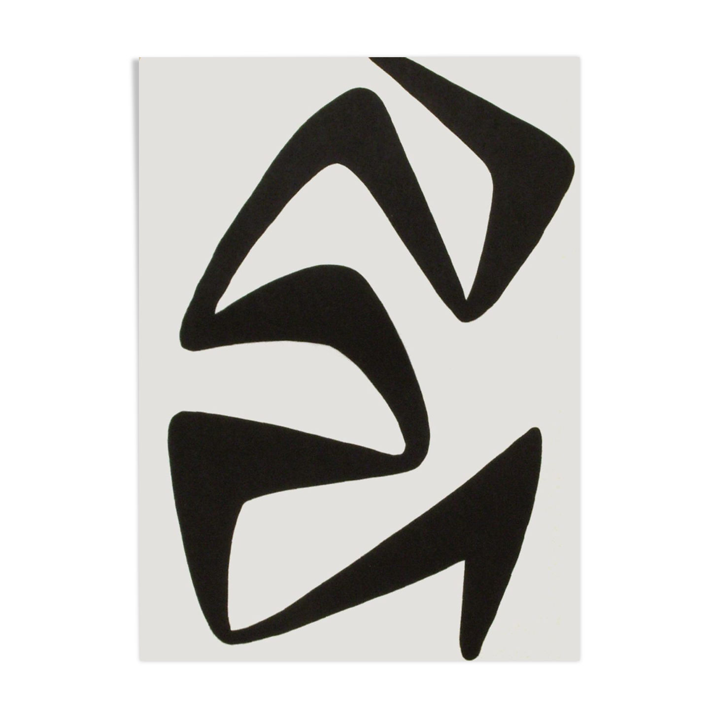 Alexandre calder lithograph 1968