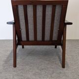 Scandinavian style armchair in teak, Eastern Europe around 1950.