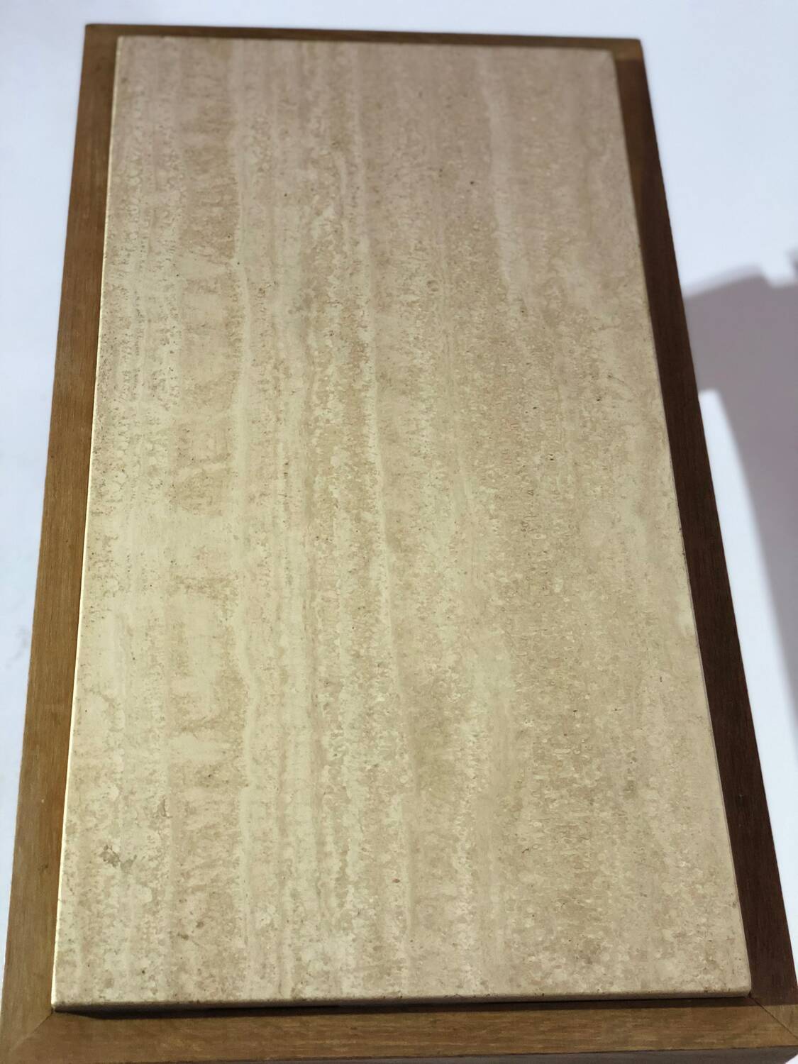 Travertine coffee table