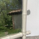White bamboo wood mirror
